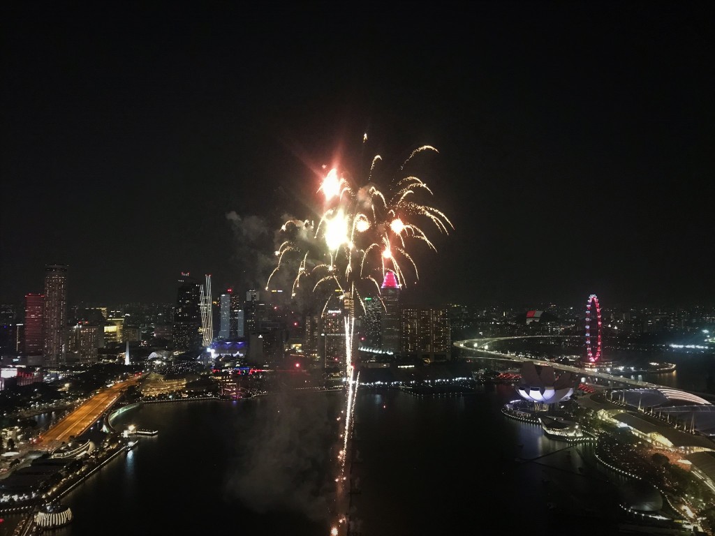 Fireworks from Level 33 in Singapore