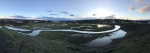 Panorama of Hayden Valley in Yellowstone