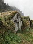 Close up of a turf house at Núpsstaður