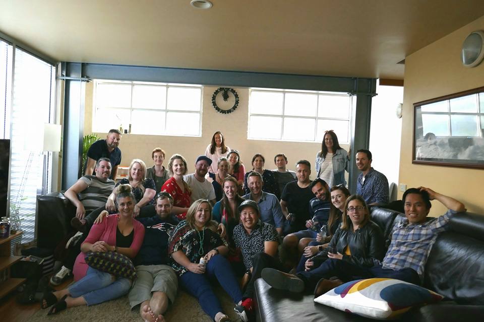Group photo at Friendsgiving