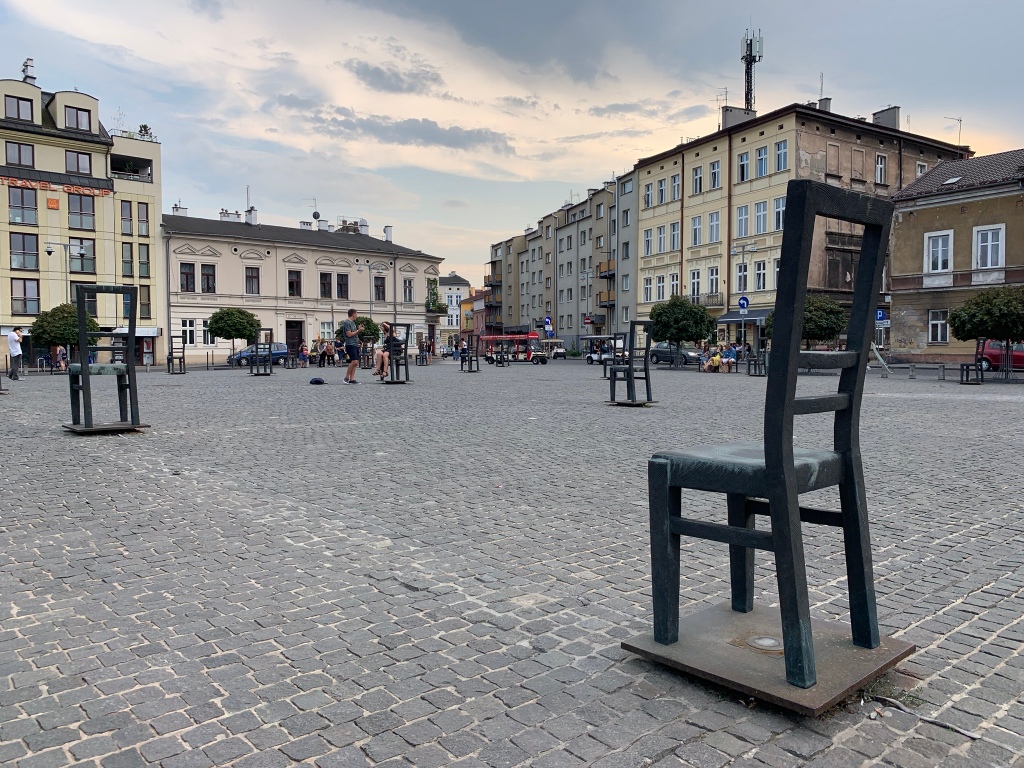 Chair memorial in the Jewish Quarter