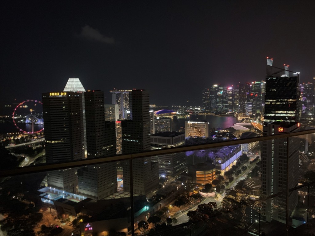 City lights from Mr. Stork in Singapore
