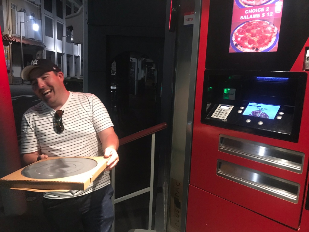 Pizza ATM vending machine in Singapore